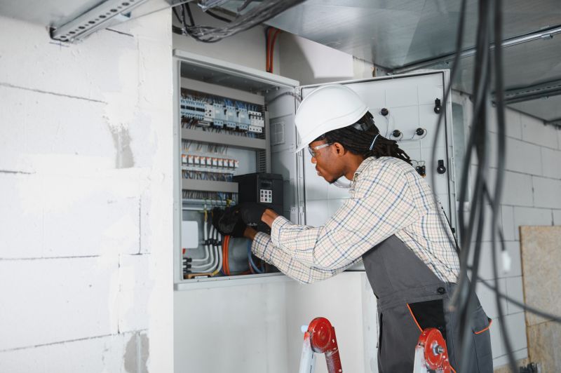 Electrician Working on a Panel